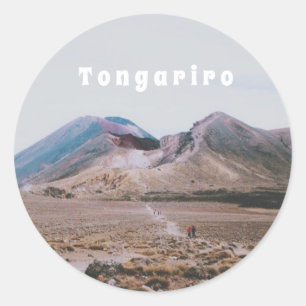 Tongariro National Park, Nieuw-Zeeland Souvenir Ronde Sticker