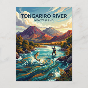 Tongariro rivier Nieuw-Zeeland Briefkaart
