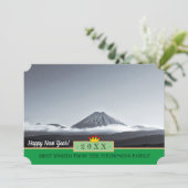 Tongariro, Volcano en Gelukkig Nieuwjaar! Kaart /2 (Staand voorkant)