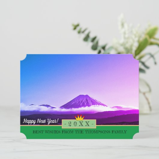 Tongariro, Vulkaan & Gelukkig Nieuwjaar! Kaart /20 (Staand voorkant)