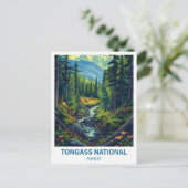 Tongass National Forest Illustratie Reizen Briefkaart (Staand voorkant)