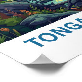 Tongass National Forest Illustratie Reizen Poster (Hoek)