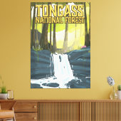 Tongass National Forest reisposter Canvas Afdruk (Insitu (Woonkamer))