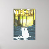 Tongass National Forest reisposter Canvas Afdruk (Voorkant)