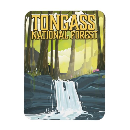 Tongass National Forest reisposter Magneet (Verticaal)