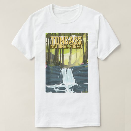 Tongass National Forest reisposter T-shirt (Design voorkant)