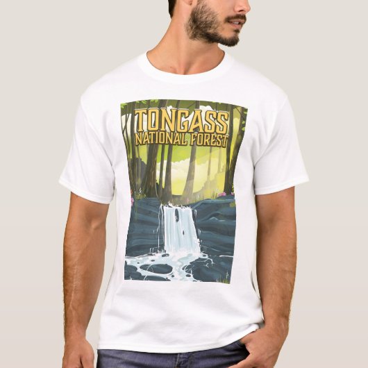 Tongass National Forest reisposter T-shirt (Voorkant)