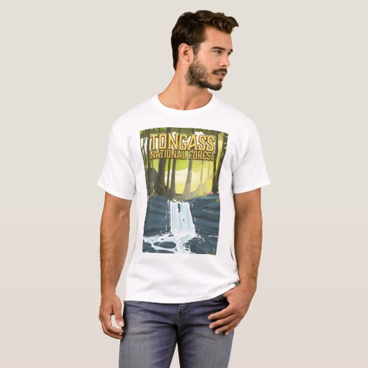 Tongass National Forest reisposter T-shirt (Voorkant volledig)