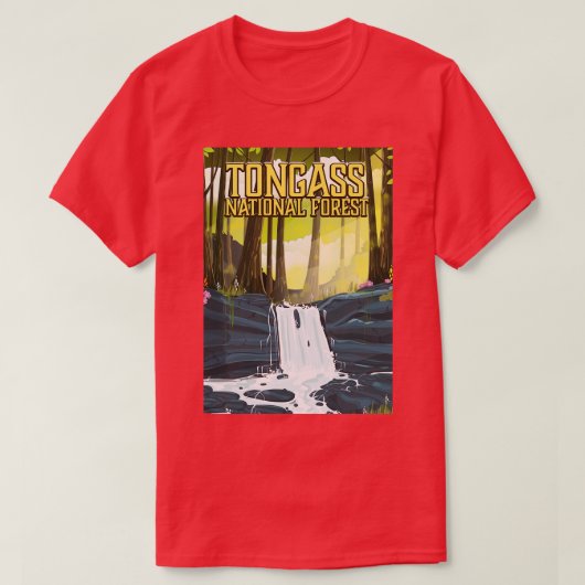 Tongass National Forest reisposter T-shirt (Design voorkant)