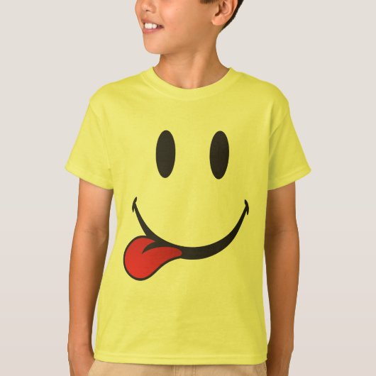 Tongemoji uitsteken t-shirt (Voorkant)