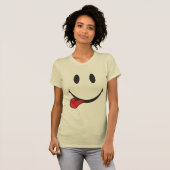 Tongemoji uitsteken t-shirt (Voorkant volledig)