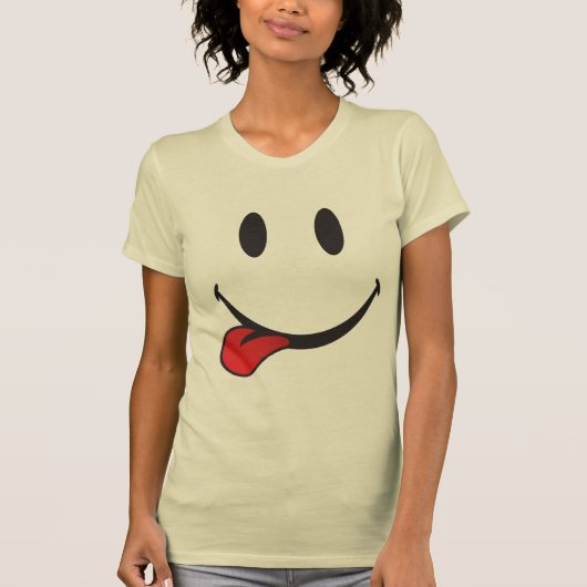 Tongemoji uitsteken t-shirt (Voorkant)