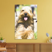 tongen, lange haren, portret canvas afdruk (Insitu (Woonkamer))