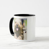 tongen, lange haren, portret mok (Voorkant links)