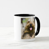 tongen, lange haren, portret mok (Voorkant rechts)