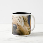 tongen, lange haren, portret tweekleurige koffiemok (Voorkant rechts)