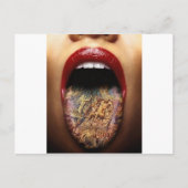 tongontwerp tattoo briefkaart (Voorkant)
