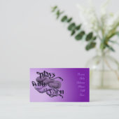 tongstukken met visitekaartje van garen (Staand voorkant)