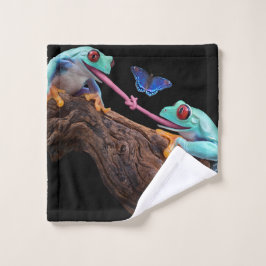 Tongue-gebonden kikkers washandje