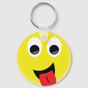 Tongue glimlach sleutelhanger