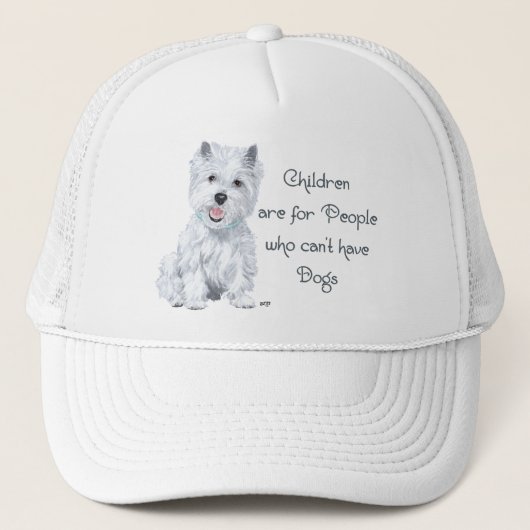 Tongue in Cheek Westie Wisdom - Kinderen. . . Trucker Pet (Voorkant)