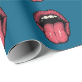 TONGUE LIPS FUNNY WRAPPING PAPER CADEAUPAPIER (Rol Hoek)