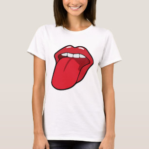 TONGUE MOITH LIPS T-SHIRTS T - SHIRTS