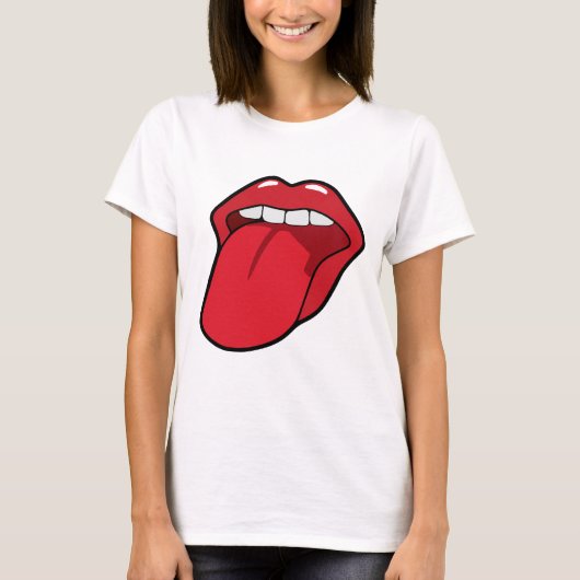 TONGUE MOITH LIPS T-SHIRTS T - SHIRTS (Voorkant)
