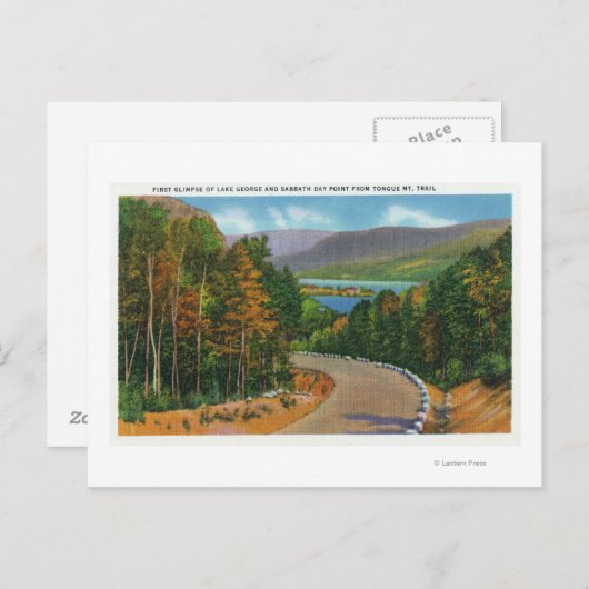 Tongue Mt Trail Uitzicht Sabbat Day Point en Briefkaart (Voorkant / Achterkant)