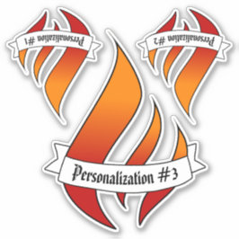 Tongue of Flame persoonlijke 3UP-Stickers Sticker