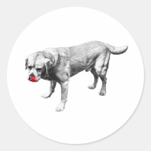 Tongue-out charme ronde sticker