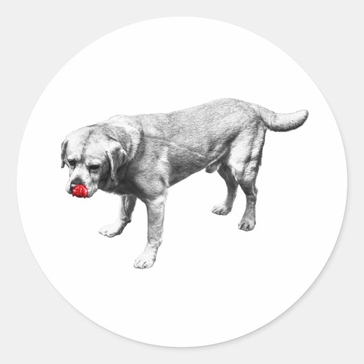 Tongue-out charme ronde sticker (Voorkant)