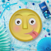 Tongue Out Emoji Funny Goofy Face Papieren Bordje (Feest)