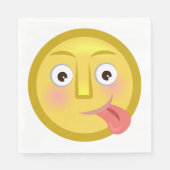 Tongue Out Emoji Funny Goofy Face Servet (Voorkant)