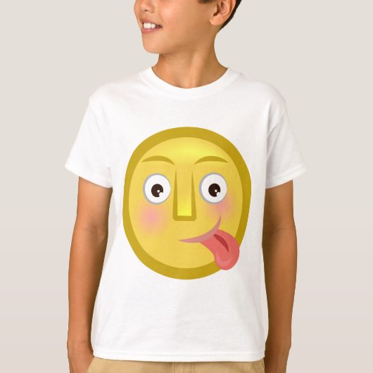 Tongue Out Emoji Funny Goofy Face T-shirt (Voorkant)
