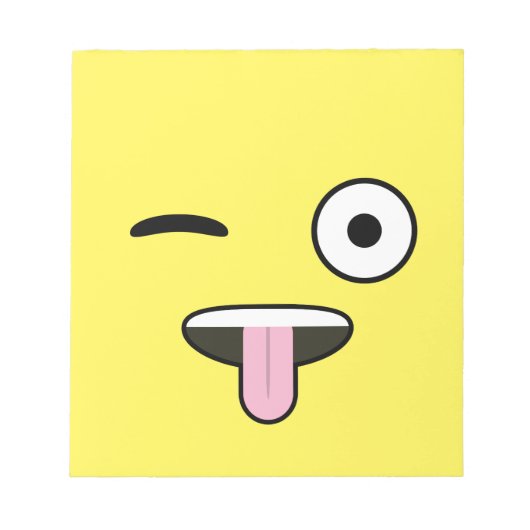 Tongue out Emoji Notitieblok (Voorkant)