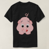 Tongue Out Pink Piggy T-shirt (Design voorkant)