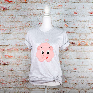 Tongue Out Pink Piggy T-shirt