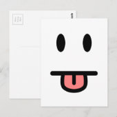 Tongue Sticking Out Face Briefkaart (Voorkant / Achterkant)