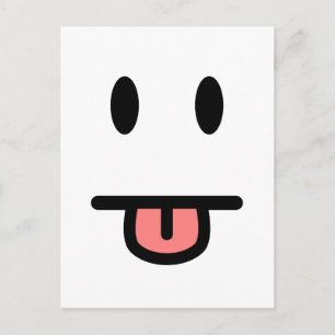 Tongue Sticking Out Face Briefkaart