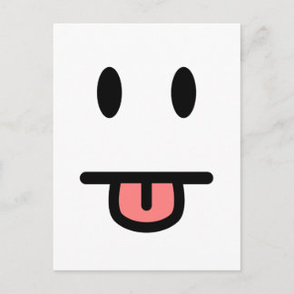 Tongue Sticking Out Face Briefkaart