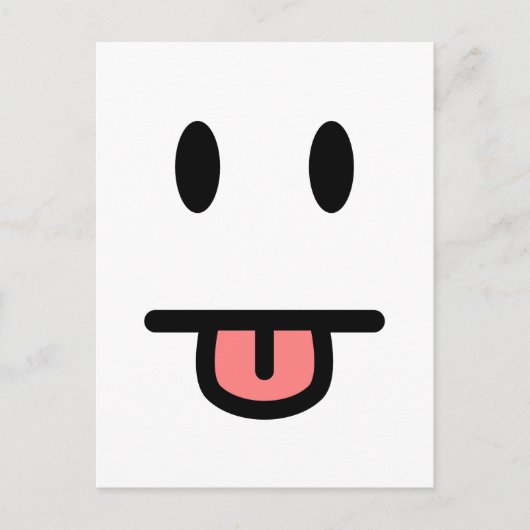 Tongue Sticking Out Face Briefkaart (Voorkant)
