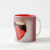 Tongue Tattoo op koffie-Mok Tweekleurige Koffiemok (Voorkant rechts)