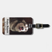 Tongue Teasing Alaskan Malamute Photogram Bagagelabel (Voorkant horizontaal)