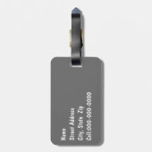 Tongue Teasing Alaskan Malamute Photogram Bagagelabel (Achterkant verticaal)