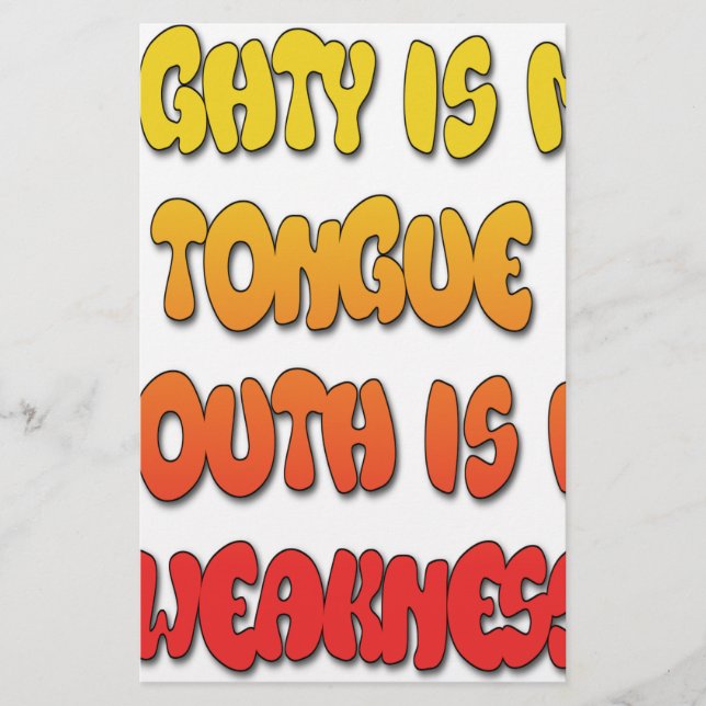Tongue Tied: Grappige Tong Quote Kleurrijke Tekst  (Voorkant)