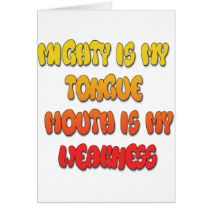 Tongue Tied: Grappige Tong Quote Kleurrijke Tekst