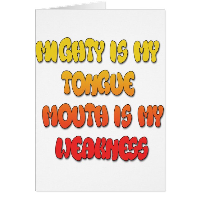 Tongue Tied: Grappige Tong Quote Kleurrijke Tekst  (Voorkant)