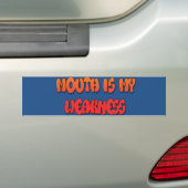 Tongue Tied: Grappige Tong Quote Kleurrijke Tekst  Bumpersticker (Op auto)