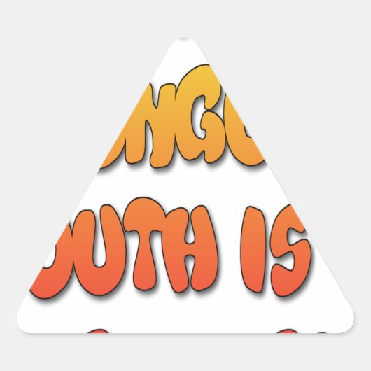 Tongue Tied: Grappige Tong Quote Kleurrijke Tekst Sticker (Voorkant)